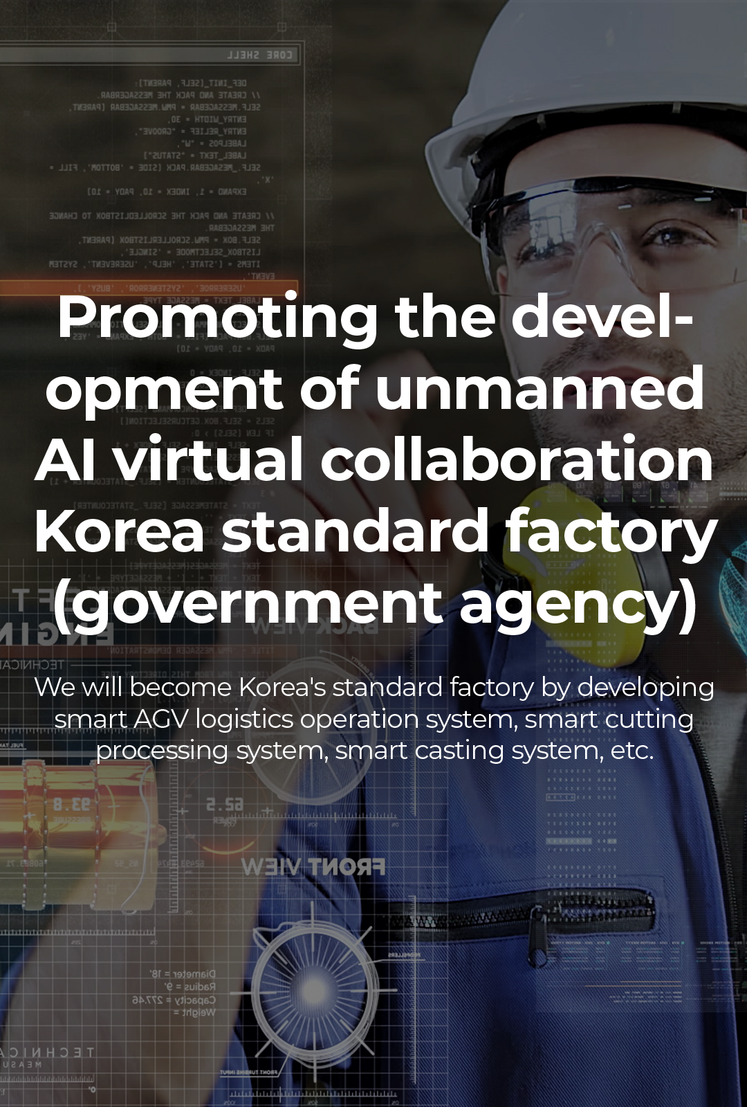 Promoting the development of unmanned AI virtual collaboration Korea standard factory (government agency)